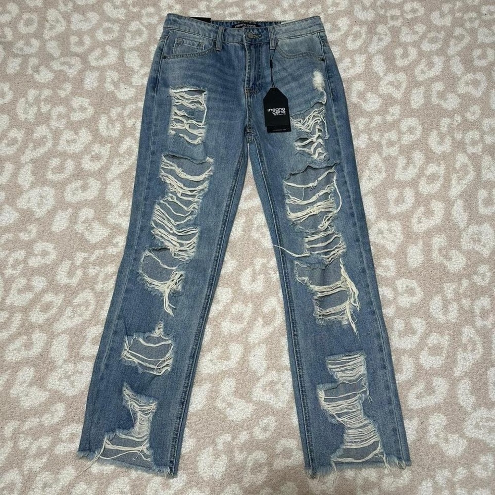 Insane Gene‎ "Heavy Distressed Straight Jeans"